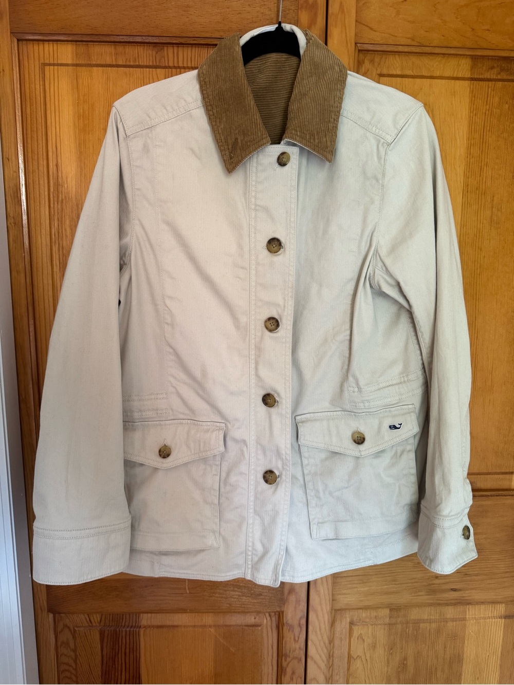 Vineyard Vines Barn Jacket with Brown Corduroy Collar